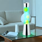 Lava Lampe de Table Vert Jaune Salon Lampe Magma H 41 CM