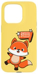 Coque pour iPhone 15 Pro Mignon renard orange – Talk Bubble BYEEE ! – Enfant ludique