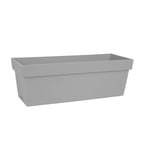 Jardinière rectangulaire Toscane - EDA - 50 x 18 x 16,7 cm - Gris béton - 30 L - Plastique