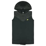 Nike Womens Dri-Fit Zip Up Hooded Women Casual Sports Black Sleeveless Hoody 332694 010 Cotton - Size X-Large