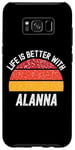 Coque pour Galaxy S8+ La vie est meilleure avec le design rétro Alanna Sun, Alanna Sun