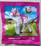 FIGURINE NEUF SOUS BLISTER PLAYMOBIL PINK LE CHEVAL BLANC TACHETE MARRON