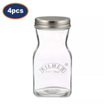 Glass Jar 500ml Square Preserving Jar Storage w/Airtight Screw Lid Container 4pc