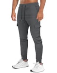 Suwangi Pantalon de Jogging pour Homme Survetement Pantalon Jogger Pantalons de Sport Pantalon de Course Léger Taille élastique Coton avec Poches