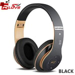 Casque sans fil Sport Bluetooth 5.0 Écouteur Pliable Wirele Mains Libres Casque Écouteurs Tete Téléphone Écouteurs Pour iPhone Xiaomi-or noir