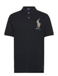 Classic Fit Big Pony Mesh Polo Shirt Black Polo Ralph Lauren