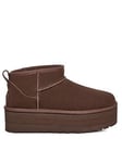 UGG Womens Classic Ultra Mini Platform Boots - Burnt Cedar, Brown, Size 5, Women