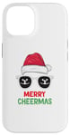 Coque pour iPhone 14 joyeux Cheermas, Pom-pom girl Noël