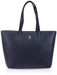 Tommy Hilfiger Cabas Sac Femme Emblem Grand, Bleu (Space Blue), Taille Unique