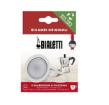 BIALETTI, Pièces D'Origine 3 Joints + 1 Plaque Moka En Aluminium 1 Tasse