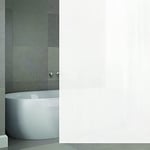 MSV Premium Mould EVA Shower Curtain-Anti-Bacterial, Washable, 100% Waterproof-White 140 x 180 cm-Made in Spain, Polyester, Sergé 240 X 180 Cm