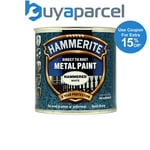 Hammerite 5084836 Direct to Rust Hammered Finish Metal Paint White 250ml HMMHFW2