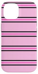 Coque pour iPhone 14 Rose et bleu marine rayé girly esthétique Preppy Stripe