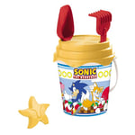 Mondo Toys - BUCKET SET + WATER CAN SONIC - Seau 17 cm avec cruche pour eau - Jouet de plage (6 pièces) pour enfants - 28707