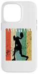 Coque pour iPhone 14 Pro Max Ballon de basket vintage pour homme et femme, rétro vieilli