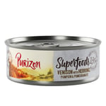 22 + 2 kaupan päälle! Purizon-kissanruoka 24 x 70 g / 85g  - Superfoods: riista, silli, kurpitsa ja granaattiomena (24 x 70 g)