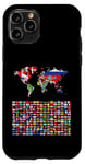 iPhone 11 Pro 238 Flags,World Flags,World map with flags. Case