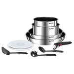 TEFAL INGENIO Emotion Batterie de cuisine 10 p, Induction, Acier inoxydable, ...