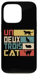 Coque pour iPhone 13 Pro Un Deux Trois Cat - Jeu de mots français amusant, chat amusant