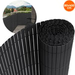 Ecd Germany - Filet de Protection Visuelle en pvc 80x400cm, Anthracite, Brise-Vue Triple Renforcement, Pare-Vent, Canisse Opaque Étanche/Résistant