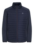 JACK&JONES PLUS Men's Jjemulti Quilted Collar Pls Jacket, Navy Blazer/Detail: Set-in Sleeves, XXXXXL