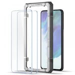 Spigen Samsung Galaxy S21 FE Skjermbeskytter i herdet glass Alm Glas.Tr, 2-pack