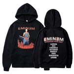 Eminem Anger Management Tour 2002 Hoodie Vintage Harajuku Funny Rick Sweatshirts Långärmade Herr Dam Pullover Mode Black L