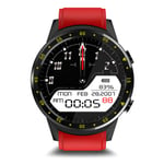 Dytxe Sports Smart Watch Professional Compass Pressure GPS Waterproof Watch Heart Rate Health Monitor Smart Bracelet Men, Women, Kids,Red