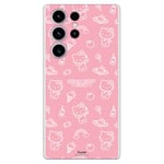 Personalaizer Coque Souple Compatible avec Smartphone Samsung S24 Ultra avec Motif Fleurs Hello Kitty