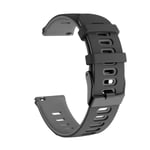 Garmin Vivoactive 4 / Venu 2 Klockarmband i silikon, 22mm - Svart, grå Svart