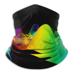 Treble Neon Lights Clef Unisex Outdoor Neck Warmer Windproof Face Mask Fleece Bandana Hood Hats