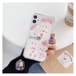 Cute Cartoon Bear Transparent Phone Case for iPhone 11 Pro Max 7 8 Plus XR X XS Max SE 2020 Fashion Soft Back Cover,1,For iphoneXR