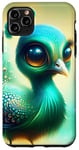 Coque pour iPhone 11 Pro Max Fantasy Cute Green Baby Paon