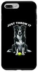 Coque pour iPhone 7 Plus/8 Plus Just Throw It Working Border Collie Herding Ball pour chien