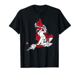 Vintage England Flag With A Batsman For Cricket Player T-Shirt