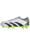 adidas Mixte Predator Accuracy.3 Low Firm Ground Chaussures de Football, FTWR White/Core Black/Lucid Lemon, 43 1/3 EU