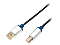 Cable USB 2.0 USB A prise male USB B prise male 2m - Noir