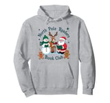 Funny North Pole Book Club Hot Cocoa Bookworm Christmas Xmas Pullover Hoodie