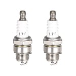 sourcing map L7T Spark Plug for 2 Stroke 33cc 43cc 47cc 49cc Lawn Mower Parts, 2pcs