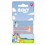 Bluey Lot d'accessoires de 8 élastiques pour cheveux multicolores Multicomposition avec la silhouette de Bluey et Bingo Heeler Produit original conçu en Espagne