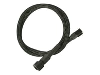 Nanoxia - Förlängningsströmkabel Till Fläkt - 3 Pin Molex (Hona) Till 3 Pin Molex (Hane) - 30 Cm - Svart