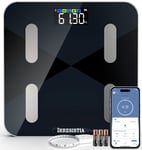 Smart Body Fat BMI Scales with 6 Metrics on VA Screen Bluetooth Bathroom Scales