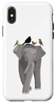 Coque pour iPhone X/XS Rouge-Gorge Éléphant Oiseau Biologiste Nature Ornithologue