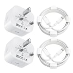 for iPhone USB C Fast Charger Plug and Cable [MFi Certified] 2Pack 20W Power Adapter with 6FT Cable for iPhone 14/13/12/11 Pro/Pro Max/XS Max/XS/XR/X/SE/8