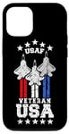 Coque pour iPhone 14 F-22 Raptor Vétéran USA USAF Patriotique Américain USA Militaire