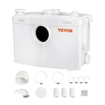 VEVOR Pompe Macératrice 700 W Pompe de Relevage Eaux Usées 9600 L/h Hauteur Manométrique 10 m 3 Entrées Eau pour Toilette Sous-sol Cuisine Évier Douche Baignoire Buanderie Machine à Rincer Eaux Usées