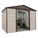 Abri de jardin métal 5,3m2 Yardmaster + kit d'ancrage