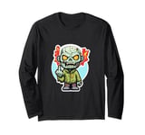 funny ZOMBIE FIRE happy halloween easy costume idea F YOU Long Sleeve T-Shirt