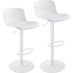 Tabouret Bar Chaises Haute de Bar Assise Tabouret d'îlot Central Cuisine Siege Bar Lot de 2 Industriel Moderne Reglable Rotation Metal Pivotante