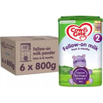 6 x 800g Cow & Gate Follow-On Milk Suitable From 6+ Months